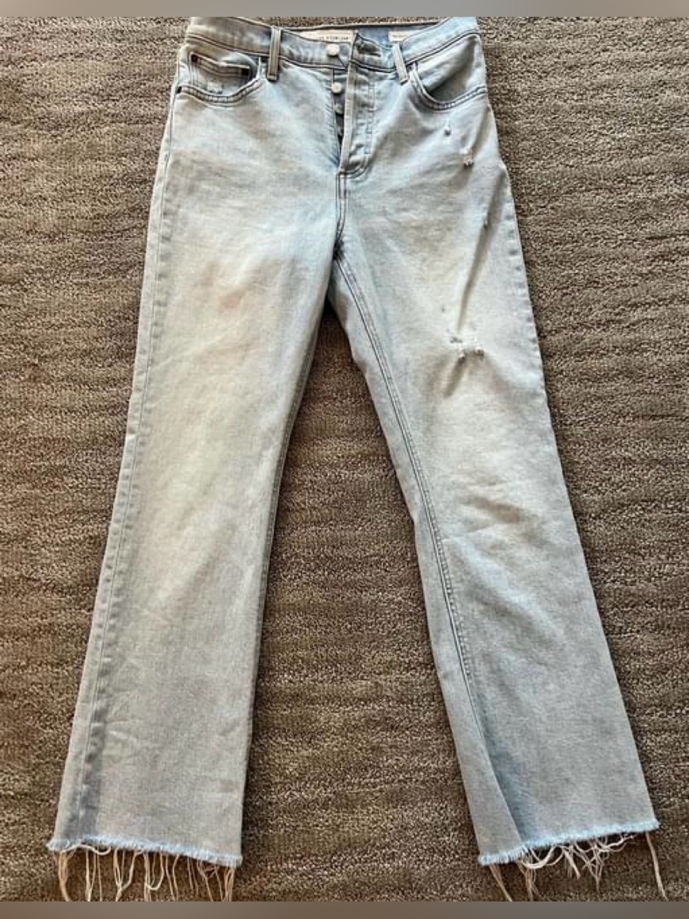 Denim Forum Light Blue Straight-Leg Jeans
